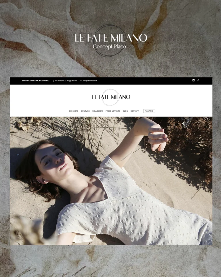 Screenshot of the Le Fate Milano website (1 of 3)