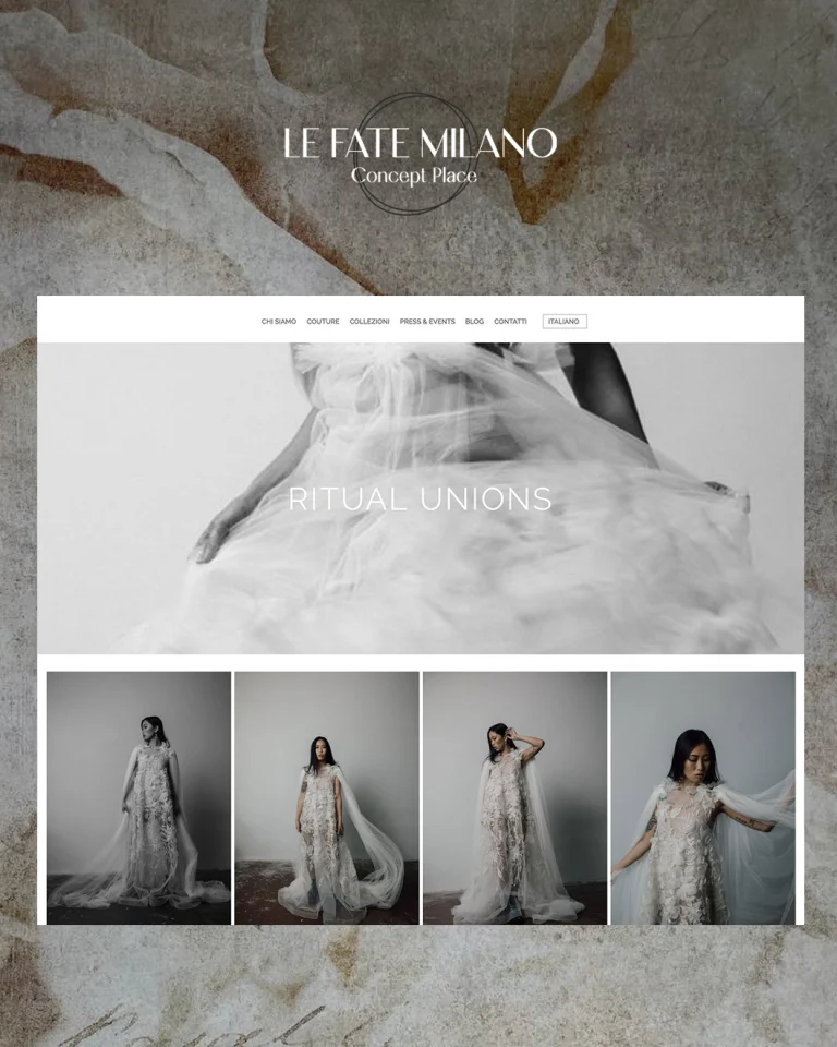 Screenshot of the Le Fate Milano website (2 of 3)
