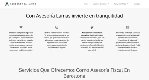 Captura del sitio web de Asesoria Lamas (3 de 3)