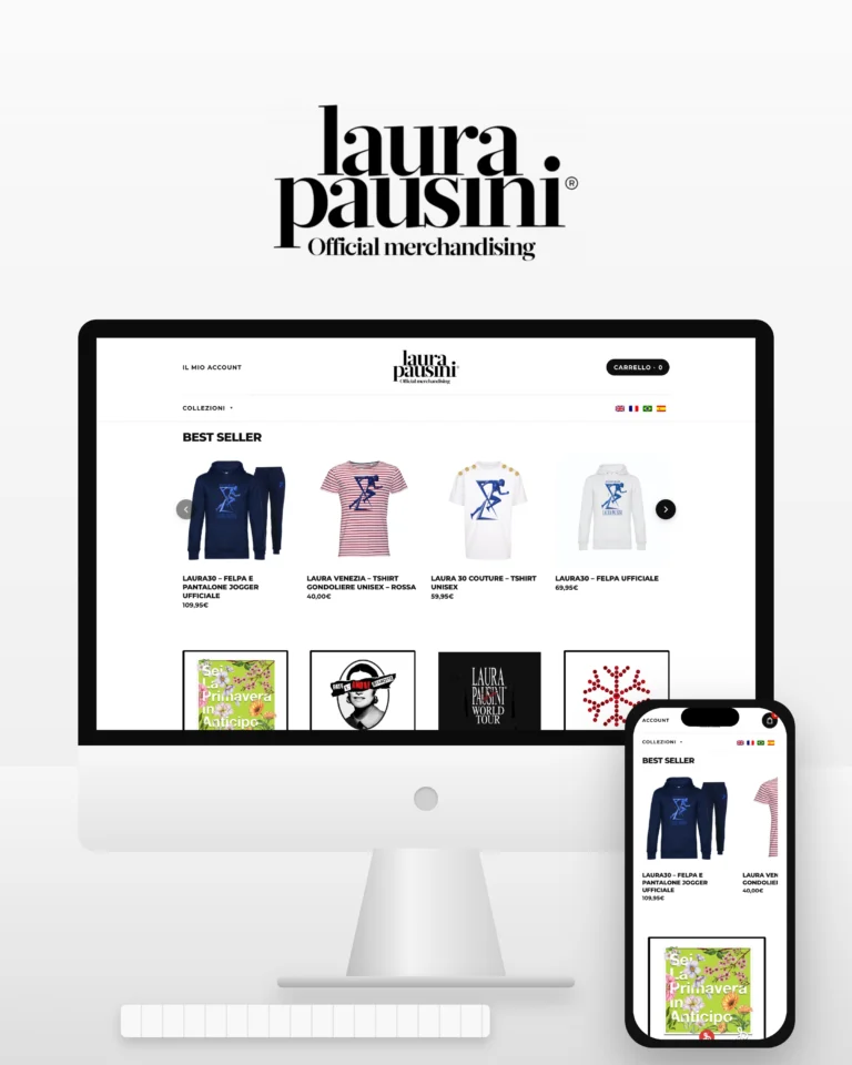 Screenshot of the Laura Pausini website