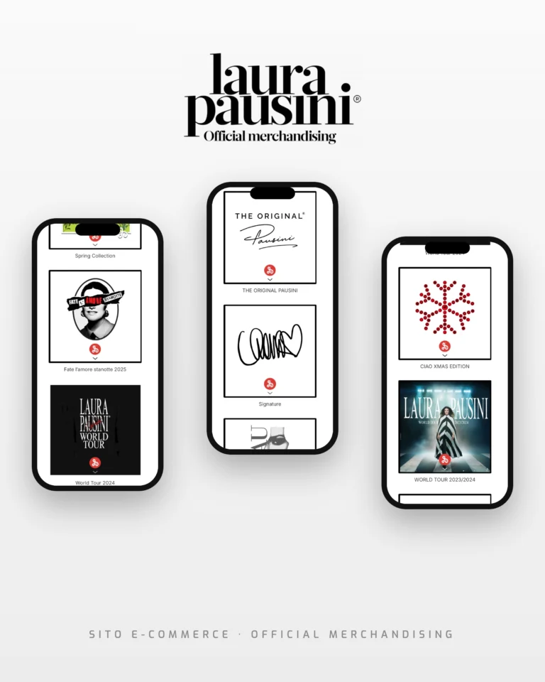 Screenshot of the Laura Pausini website