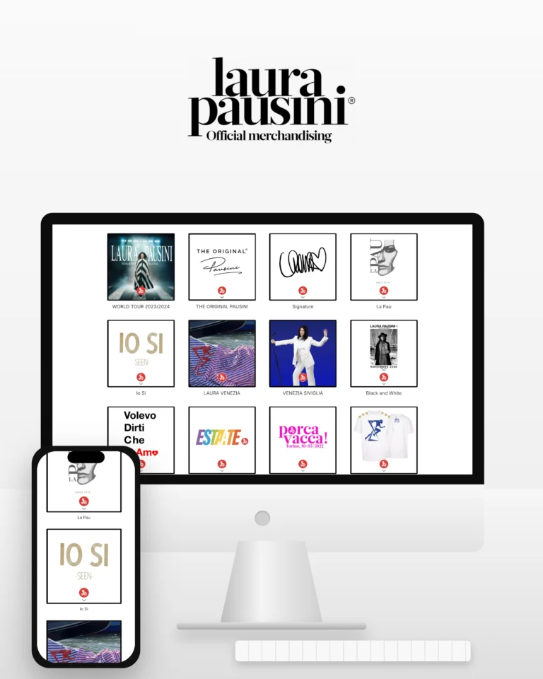 Screenshot of the Laura Pausini website