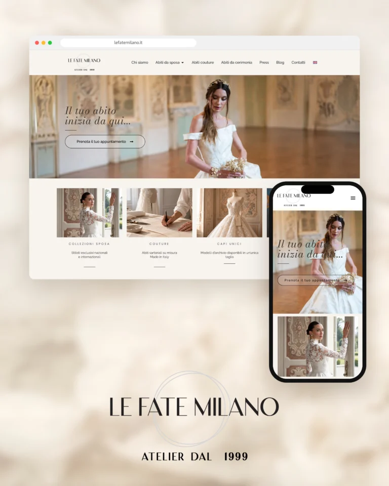 Screenshot of the Le Fate Milano website