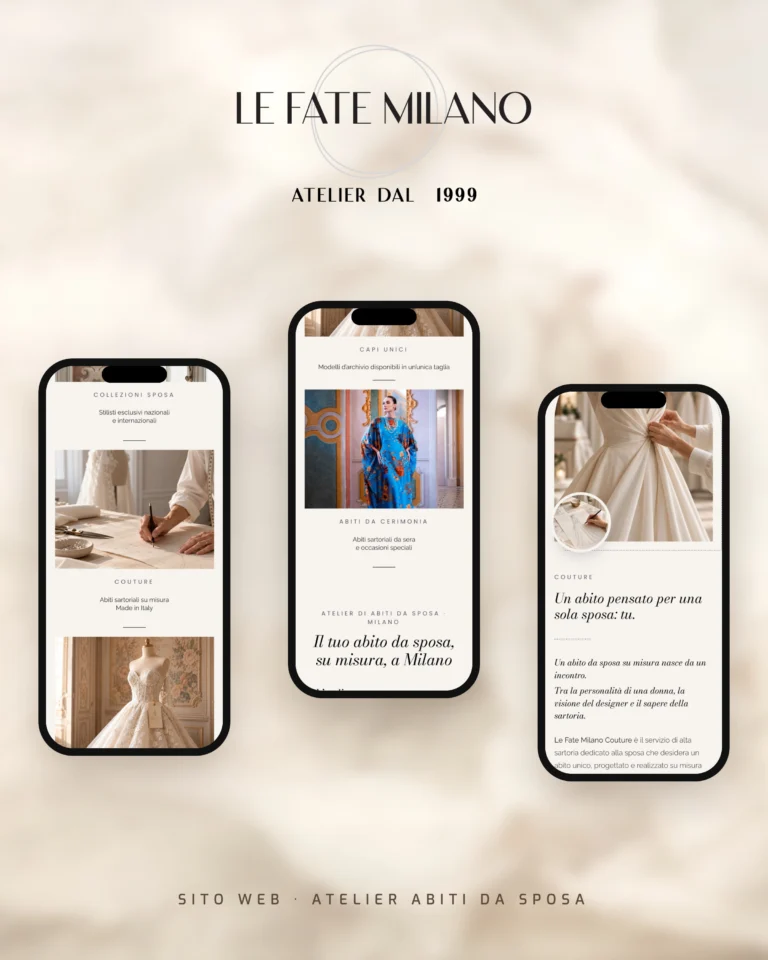 Screenshot of the Le Fate Milano website