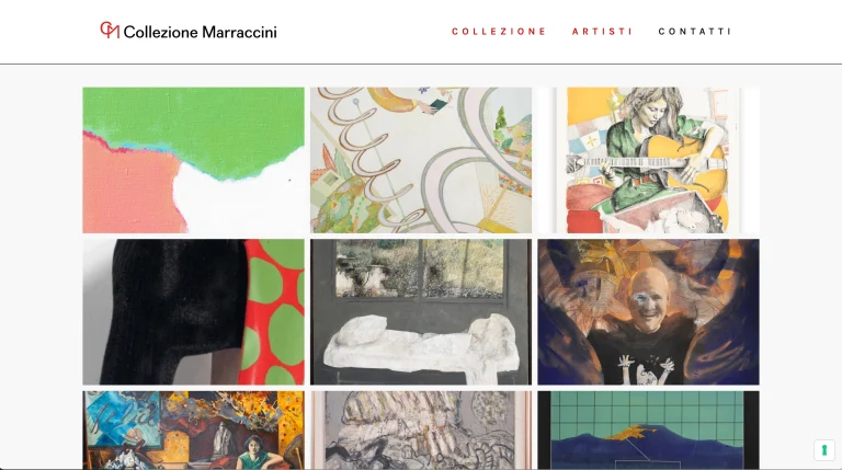 Screenshot Screenshot of the Collezione Marraccini website (2 of 4)