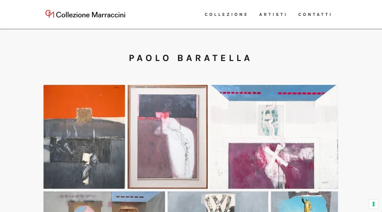 Screenshot Screenshot of the Collezione Marraccini website (3 of 4)