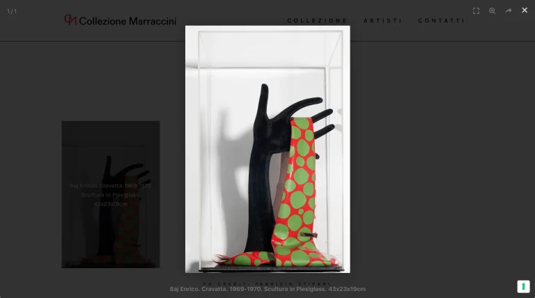 Screenshot Screenshot of the Collezione Marraccini website (4 of 4)