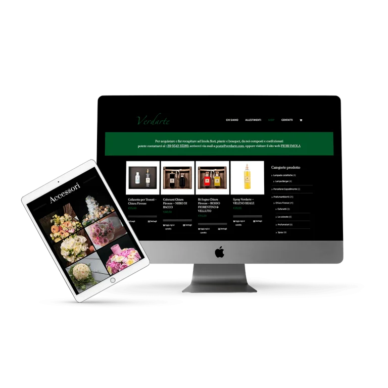 Mockup of the Verdarte project on multiple devices