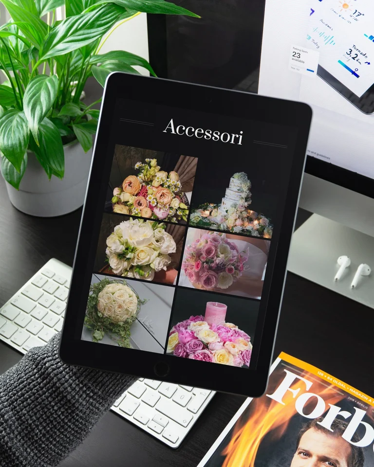 Mockup of the Verdarte project on a tablet (1 of 2)