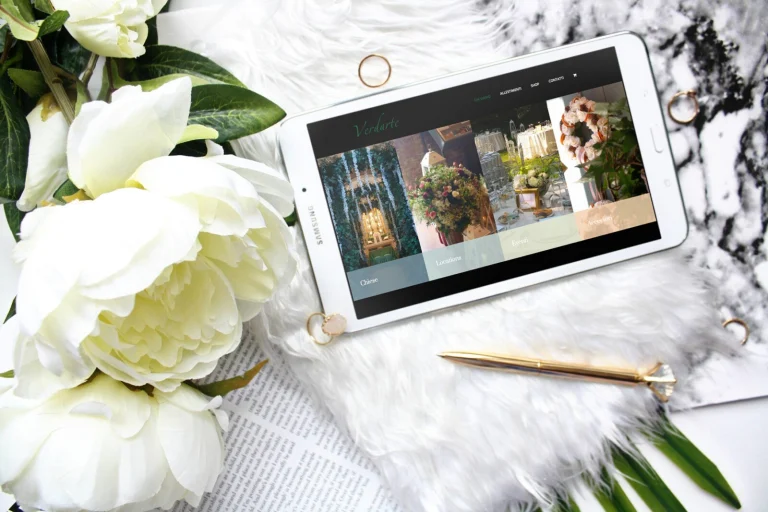 Mockup of the Verdarte project on a tablet (2 of 2)