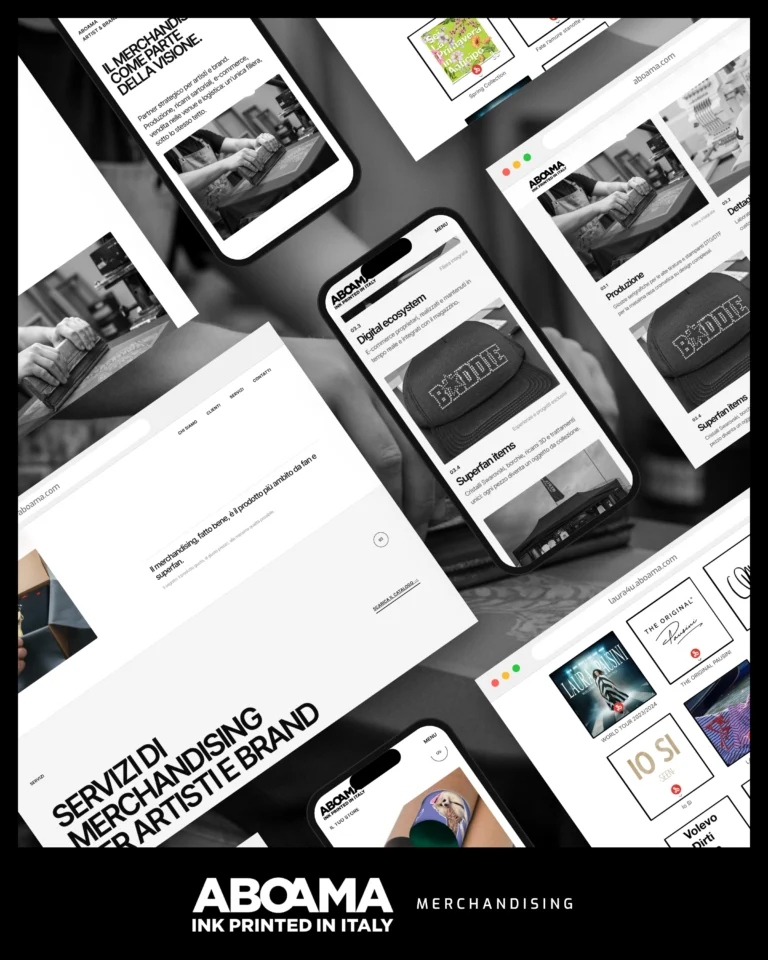 Screenshot of the Aboama website