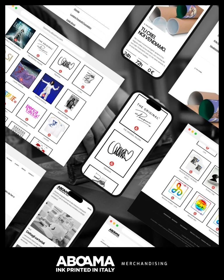 Screenshot of the Aboama website