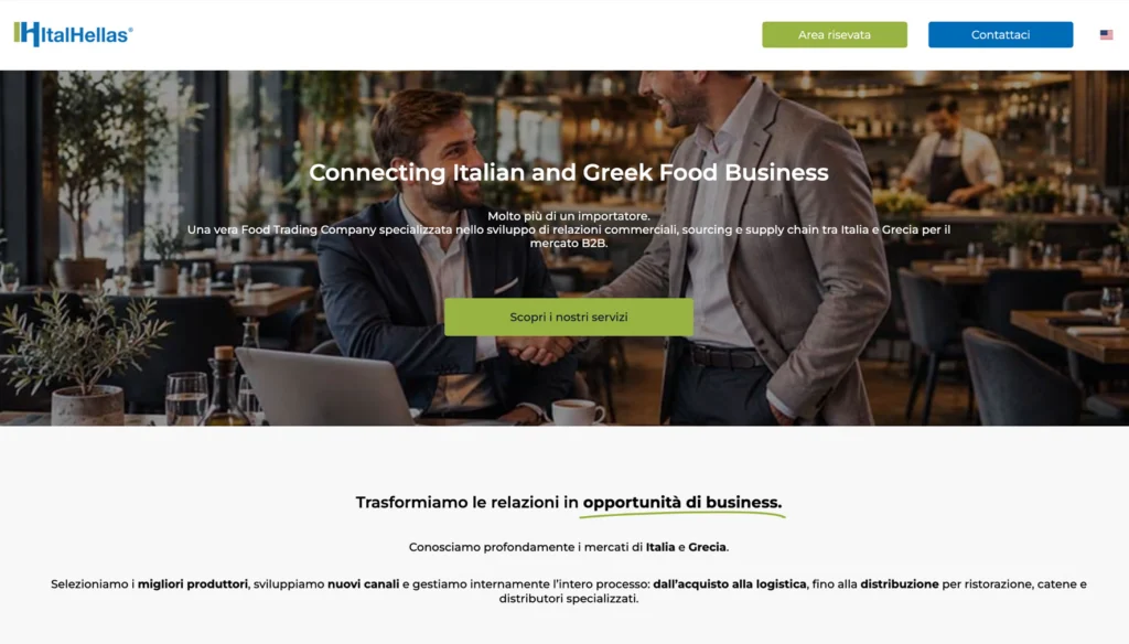 Home page of the ItalHellas Distribution website