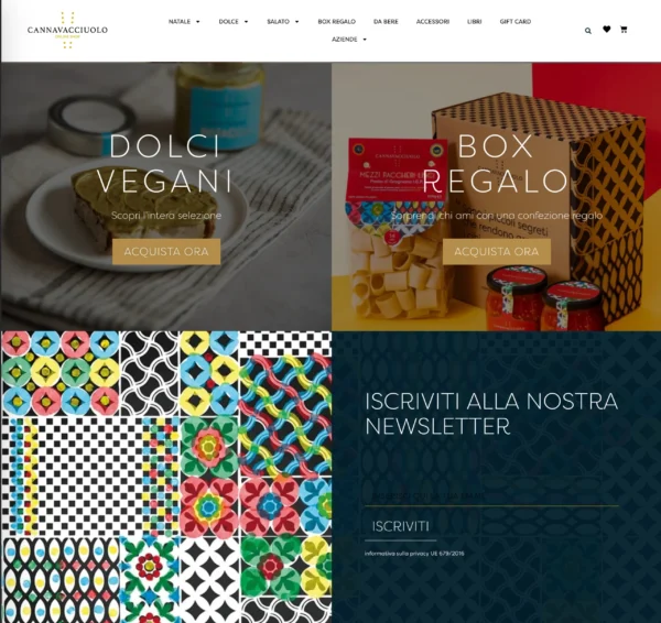 Screenshot Screenshot of the Antonino Cannavacciuolo website (2 of 3)