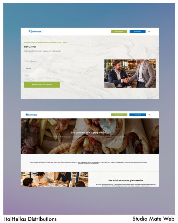 Screenshot of the ItalHellas Distribution website